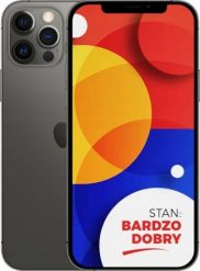 Smartfon Apple APPLE IPHONE 12PRO MAX GRAPHITE 256GB BARDZO DOBRY. Szare smartfony Apple. Za 2,999.00 zł.