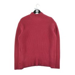 Damski czerwony sweter. Czerwone swetry nierozpinane damskie Ralph Lauren, l, bez wzorów, z jeansu, eleganckie, bez kołnierzyka, bez ramiączek. Za 89.42 zł.