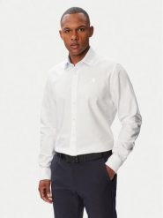 KARL LAGERFELD Koszula 605192 561784 Biały Modern Fit. Białe koszule męskie KARL LAGERFELD, m, bez wzorów, z bawełny, bez kołnierzyka, bez ramiączek. Za 479.99 zł.