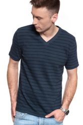 MĘSKI T-SHIRT MUSTANG ALEX V STRIPE 1009954 11834. T-shirty męskie Mustang, m, bez wzorów, bez kołnierzyka, bez ramiączek. W wyprzedaży za 39.99 zł.