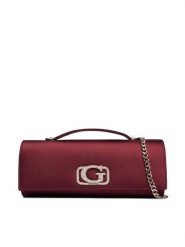 Guess Torebka Zalina Mini HWSE93 50720 Bordowy. Czerwone torebki wizytowe damskie Guess, z aplikacjami, z materiału, bez dodatków. Za 579.99 zł.