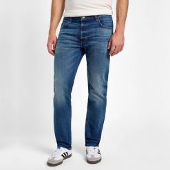LEE RIDER MĘSKIE SPODNIE JEANSOWE JEANSY DŻINSY BAKER BLUE 112359539 L701016431. Niebieskie jeansy męskie Lee, z jeansu. Za 219.99 zł.