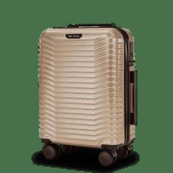 Walizka KABINOWA WINGS PC SEA EAGLE 2.0 20" CHAMPAGNE. Brązowe walizki damskie Wings, bez wzorów, z materiału. Za 199.90 zł.