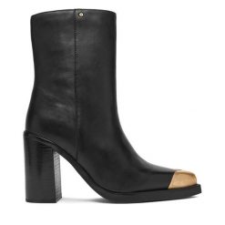 Botki Bronx. Czarne botki damskie Bronx, bez wzorów, bez obcasa, na słupku, bez zapięcia. Za 729.99 zł.