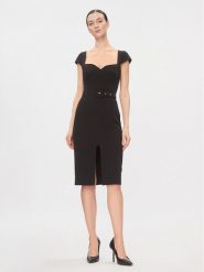 Rinascimento Sukienka koktajlowa CFC0116209003 Czarny Slim Fit. Czarne sukienki damskie Rinascimento, l, bez wzorów, z syntetyku, wizytowe, bez kołnierzyka, bez ramiączek. Za 259.99 zł.