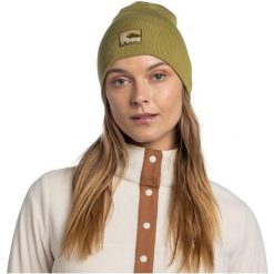 Czapka BUFF KNITTED BEANIE LILON LONG. Zielone czapki damskie Buff, bez wzorów, sportowe. W wyprzedaży za 77.94 zł.