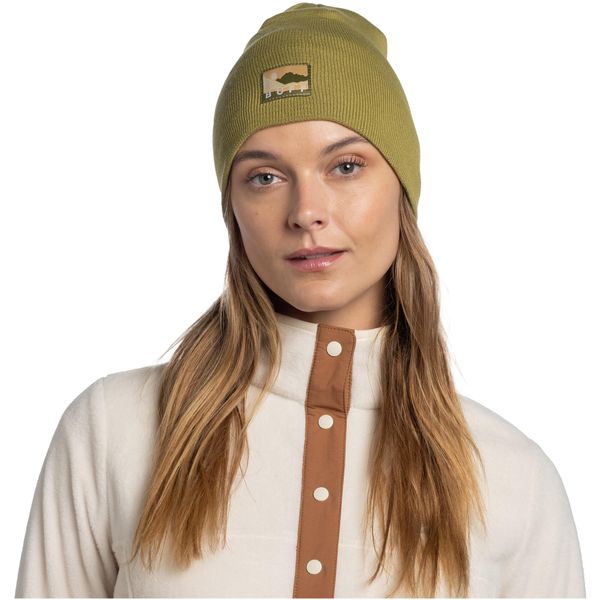 Czapka BUFF KNITTED BEANIE LILON LONG. Zielone czapki damskie Buff, bez wzorów, sportowe. Za 108.05 zł.