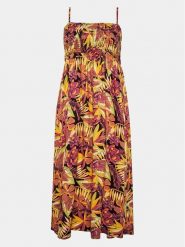 Roxy Sukienka letnia Remember Sun Wvsk ERJWK03146 Szary Slim Fit. Szare sukienki damskie Roxy, na lato, m, bez wzorów, z syntetyku, bez kołnierzyka, bez ramiączek. Za 169.99 zł.