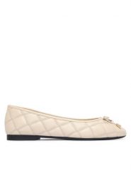 Tommy Hilfiger Baleriny Charm Quilted Ballerina FW0FW09503 Beżowy jasny. Brązowe balerinki damskie Tommy Hilfiger, bez wzorów, ze skóry, bez obcasa, bez zapięcia. Za 449.99 zł.