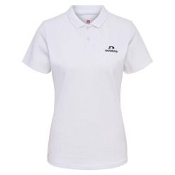 Damska bawełniana koszulka polo Newline Lea. Białe bluzki damskie Newline, bez wzorów, z bawełny, eleganckie, bez kołnierzyka, bez ramiączek. Za 137.00 zł.