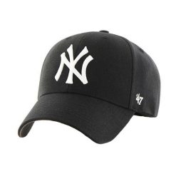 Czapka z daszkiem dla dorosłych 47 Brand New York Yankees MVP Cap. Czarne czapki damskie 47 Brand, bez wzorów, z materiału, sportowe. Za 109.99 zł.