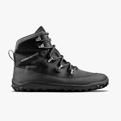 Buty turystyczne męskie Vivobarefoot Tracker Textile AT. Czarne buty zimowe męskie Vivobarefoot, bez wzorów, bez obcasa, bez zapięcia. Za 807.99 zł.