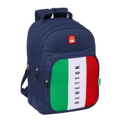 Plecak szkolny Benetton Flag Granatowy. Niebieskie plecaki męskie Benetton, bez wzorów, z poliesteru. Za 255.30 zł.