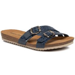 Klapki Sergio Bardi. Niebieskie klapki damskie Sergio Bardi, bez wzorów, bez obcasa, bez zapięcia. Za 219.99 zł.