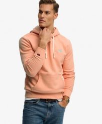 Superdry Bluza z kapturem Essential Logo Classic luźny krój – CORAL REEF. Brązowe bluzy damskie Superdry, l, bez wzorów, z bawełny, bez ramiączek, z kapturem. Za 387.20 zł.