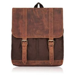 Plecak męski brązowy vintage PAOLO PERUZZI T-29-BR. Brązowe plecaki męskie Paolo Peruzzi, bez wzorów, z bawełny, vintage. Za 239.99 zł.