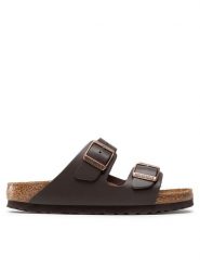 Birkenstock Klapki Arizona Bs 0051103 Brązowy. Brązowe klapki damskie Birkenstock, bez wzorów, ze skóry, bez obcasa, bez zapięcia. Za 409.99 zł.