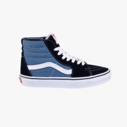 Buty sportowe Vans SK8 HI Navy. Czarne obuwie sportowe damskie Vans, bez wzorów, bez zapięcia, trekkingowe, Vans SK8. Za 401.85 zł.