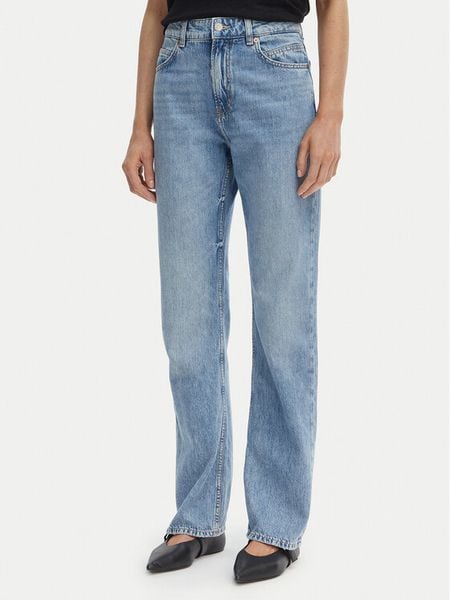 BOSS Jeansy C_Ada 50558686 Niebieski Regular Fit. Niebieskie jeansy damskie Boss, bez wzorów, z bawełny. Za 363.99 zł.