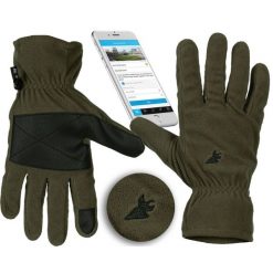 Rękawiczki zimowe dla dorosłych Joma Explorer Gloves polarowe ocieplane. Zielone rękawiczki damskie Joma, na zimę, bez wzorów, z polaru. Za 39.99 zł.