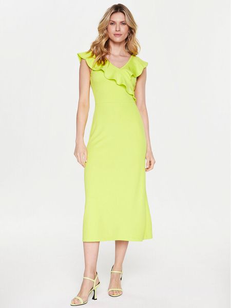 Silvian Heach Sukienka codzienna GPP23299VE Żółty Regular Fit. Żółte sukienki damskie Silvian Heach, na co dzień, bez wzorów, z syntetyku, bez kołnierzyka, bez ramiączek, proste. Za 349.99 zł.