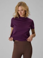4F T-shirt regular gładki damski - fioletowy XL. Fioletowe t-shirty damskie 4F, m, bez wzorów, z bawełny, klasyczne, bez kołnierzyka, bez ramiączek. Za 79.99 zł.