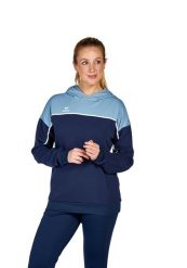 Sweat bluza z kapturem dla kobiet Erima Change. Niebieskie bluzy damskie Erima, bez wzorów, z materiału, eleganckie, bez ramiączek, z kapturem. Za 263.15 zł.