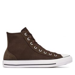 Trampki Converse. Brązowe trampki męskie Converse, bez wzorów, retro, bez zapięcia. Za 349.99 zł.