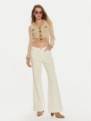 Guess Kardigan Tiffany W4BR0F Z3K40 Beżowy Regular Fit. Brązowe kardigany damskie Guess, xl, z aplikacjami, z wiskozy, bez kołnierzyka. Za 499.99 zł.