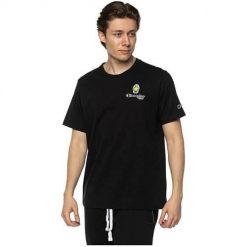 Koszulka sportowa męska Champion X Smiley Crewneck. Czarne koszulki sportowe męskie Champion, m, bez wzorów, z bawełny, bez ramiączek. Za 151.00 zł.