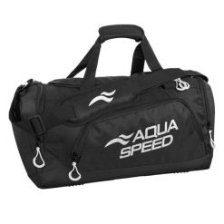 Aqua Speed - Średnia torba sportowa basenowa wentylowana z kieszenią. Białe torby na ramię męskie Aqua-Speed, z materiału, na ramię, małe. Za 99.99 zł.