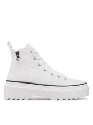Converse Trampki Chuck Taylor All Star Lugged Lift Hi A03012C Biały. Białe trampki i tenisówki damskie Converse, bez wzorów, z materiału, bez zapięcia. Za 249.99 zł.