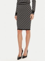 Guess Sweter Lise W4BR21 Z37K0 Czarny Slim Fit. Czarne swetry nierozpinane damskie Guess, m, z aplikacjami, z syntetyku, bez kołnierzyka, bez ramiączek. Za 219.99 zł.