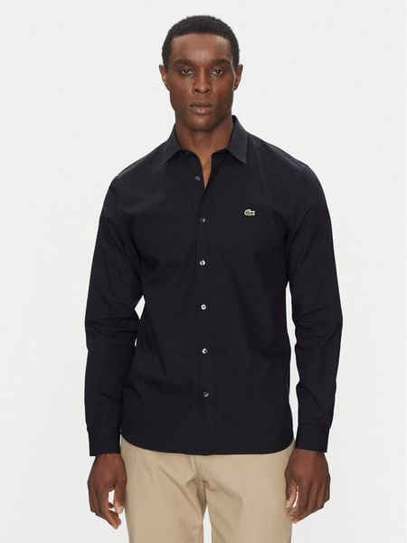 Lacoste Koszula CH5620 Granatowy Slim Fit. Niebieskie koszule męskie Lacoste, m, bez wzorów, z bawełny, bez kołnierzyka, bez ramiączek. Za 344.99 zł.