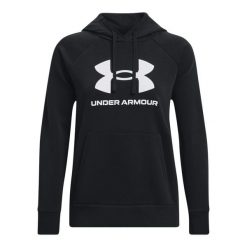 Bluza damska z kapturem Under Armour Rival Fleece Big Logo. Białe bluzy damskie Under Armour, bez wzorów, sportowe, bez ramiączek, z kapturem. Za 252.95 zł.