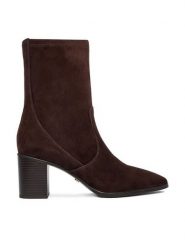 Gino Rossi Botki EO-TINA-1746 Brązowy. Brązowe botki damskie Gino Rossi, bez wzorów, ze skóry, bez obcasa, na słupku, bez zapięcia. Za 289.99 zł.