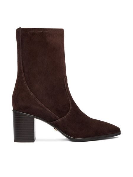 GINO ROSSI Botki EO-TINA-1746 Brązowy. Brązowe botki damskie Gino Rossi, bez wzorów, ze skóry, bez obcasa, na słupku, bez zapięcia. Za 499.99 zł.