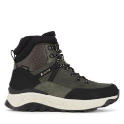 Trzewiki Rieker Revolution Lifestyle. Zielone botki damskie Rieker Revolution Lifestyle, bez wzorów, bez obcasa, na płaskiej podeszwie, bez zapięcia. Za 384.99 zł.