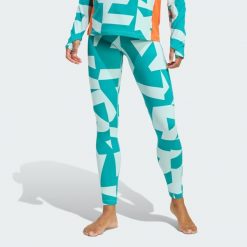 Legginsy bazowe Multi Synthetic Base Layer. Brązowe legginsy damskie Adidas, bez wzorów. W wyprzedaży za 142.35 zł.