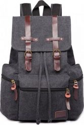 Kono Plecak RETRO damski hipster Czarny KN36. Czarne plecaki damskie Kono, bez wzorów, retro. Za 129.90 zł.