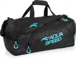 Torba sportowa pływacka na ramię 43l Aqua Speed. Czarne torby sportowe męskie Aqua-Speed, bez wzorów, z materiału, na ramię, duże. Za 100.99 zł.