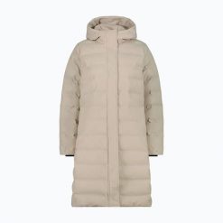Płaszcz ocieplany damski CMP 35K3676 Coat Fix Hood. Zielone płaszcze damskie CMP, l, bez wzorów, z materiału, bez kołnierzyka, bez kaptura. Za 539.99 zł.