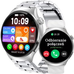 SMARTWATCH Rubicon RNCF39 silver/silver BR + grey SIL. Szare zegarki smartwatch Rubicon, bez wzorów. Za 408.31 zł.