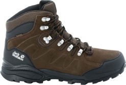 Buty trekkingowe męskie Jack Wolfskin Refugio Texapore Mid brązowe r. 44. Brązowe trekkingi męskie Jack Wolfskin, bez zapięcia. Za 396.90 zł.