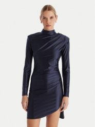 ACCESS FASHION Sukienka koktajlowa 54-3037-170 Granatowy Slim Fit. Niebieskie sukienki damskie ACCESS FASHION, m, bez wzorów, z syntetyku, wizytowe, bez kołnierzyka, bez ramiączek. Za 679.99 zł.