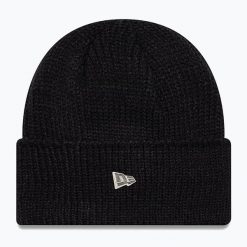 Czapka zimowa New Era Ne Wide Beanie. Czarne czapki męskie New Era, na zimę, bez wzorów. Za 129.99 zł.