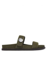 Tory Burch Klapki 183266 Zielony. Zielone klapki damskie Tory Burch, bez wzorów, ze skóry, bez obcasa, bez zapięcia. Za 1,644.00 zł.