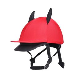 Czapka do kasku jeździeckiego QHP Halloween. Czerwone czapki damskie QHP, bez wzorów, z materiału, eleganckie. Za 219.50 zł.