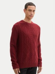 Tom Tailor Sweter 1043343 Czerwony Regular Fit. Czerwone swetry męskie Tom Tailor, m, bez wzorów, z syntetyku, bez kołnierzyka, bez ramiączek. Za 179.99 zł.