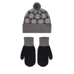 Zestaw czapka i rękawiczki Columbia. Szare czapki damskie Columbia, bez wzorów. Za 179.99 zł.